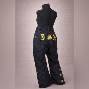 Jet Set Stylish Black Snow Pants W. Gold Stars